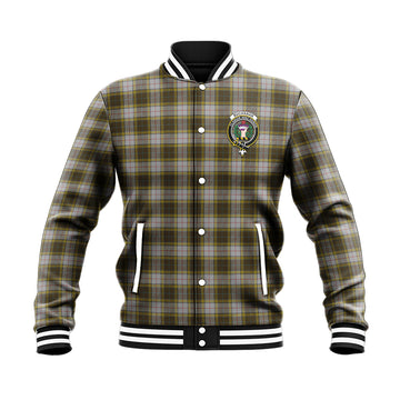 Buchanan Dress Tartan Baseball Jacket with Family Crest