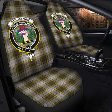 Buchanan Dress Tartan Car Seat Cover with Family Crest