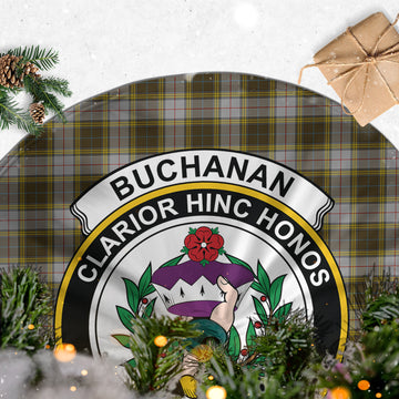 Buchanan Dress Tartan Christmas Tree Skirt with Family Crest