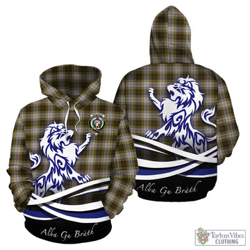 Buchanan Dress Tartan Hoodie with Alba Gu Brath Regal Lion Emblem