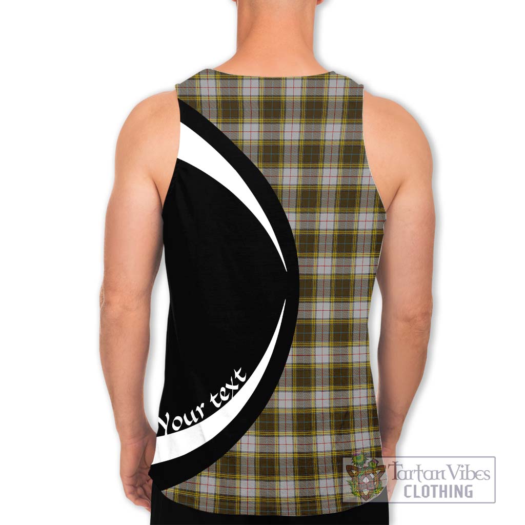 Buchanan Dress Tartan Men's Tank Top with Family Crest Circle Style - Tartan Vibes Clothing