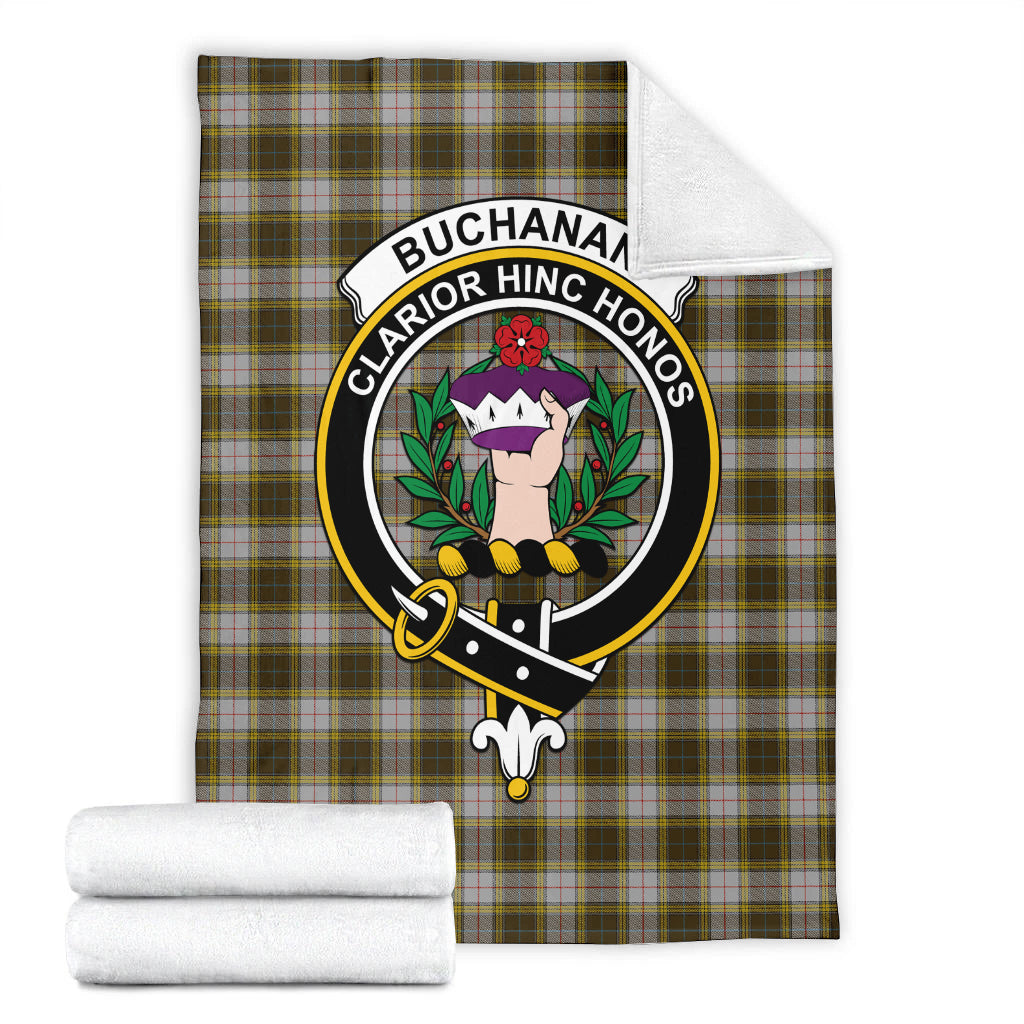 Buchanan Dress Tartan Blanket with Family Crest - Tartan Vibes Clothing