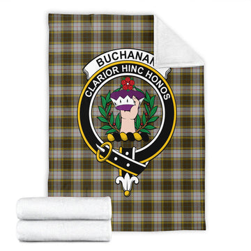 Buchanan Dress Tartan Blanket with Family Crest