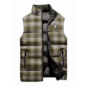 Buchanan Dress Tartan Sleeveless Puffer Jacket with Family Crest