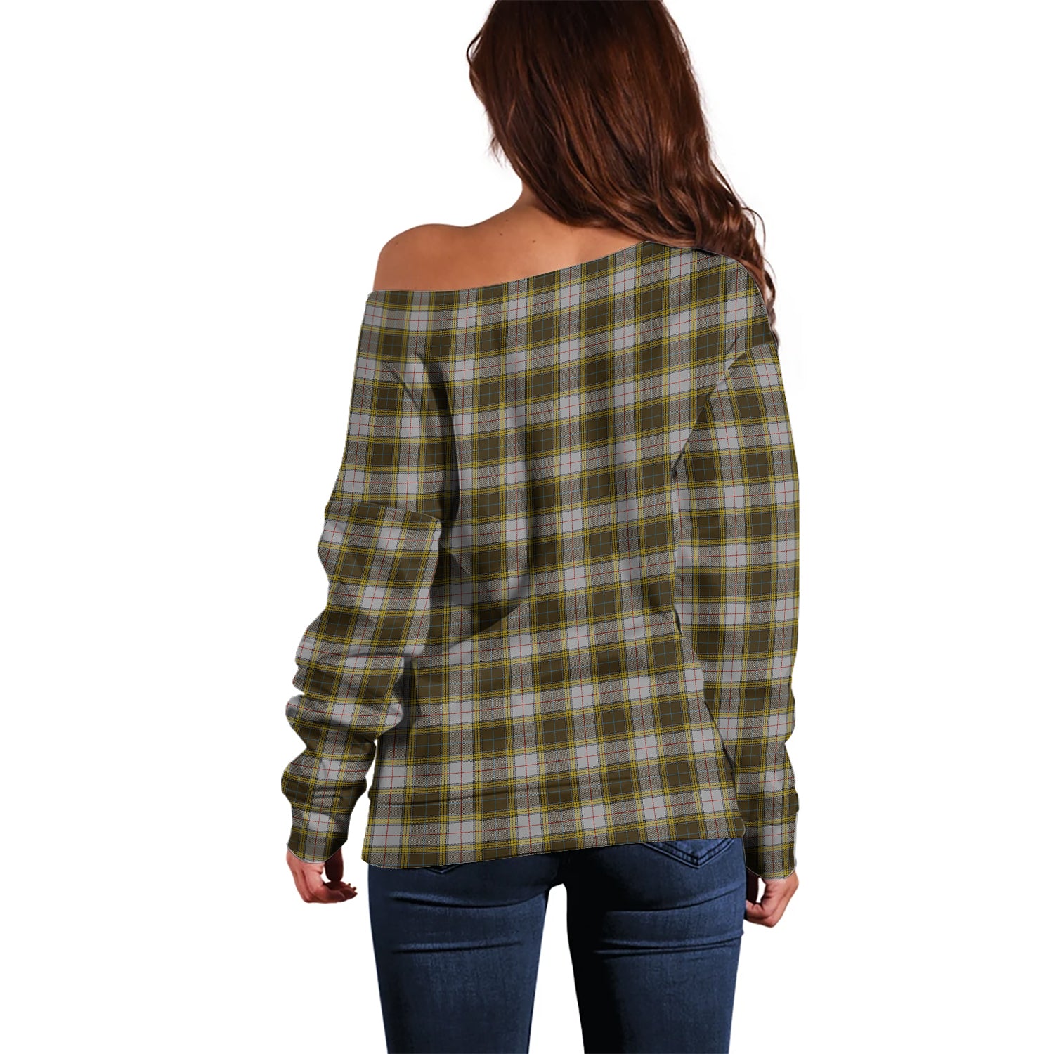 Buchanan Dress Tartan Off Shoulder Women Sweater - Tartanvibesclothing