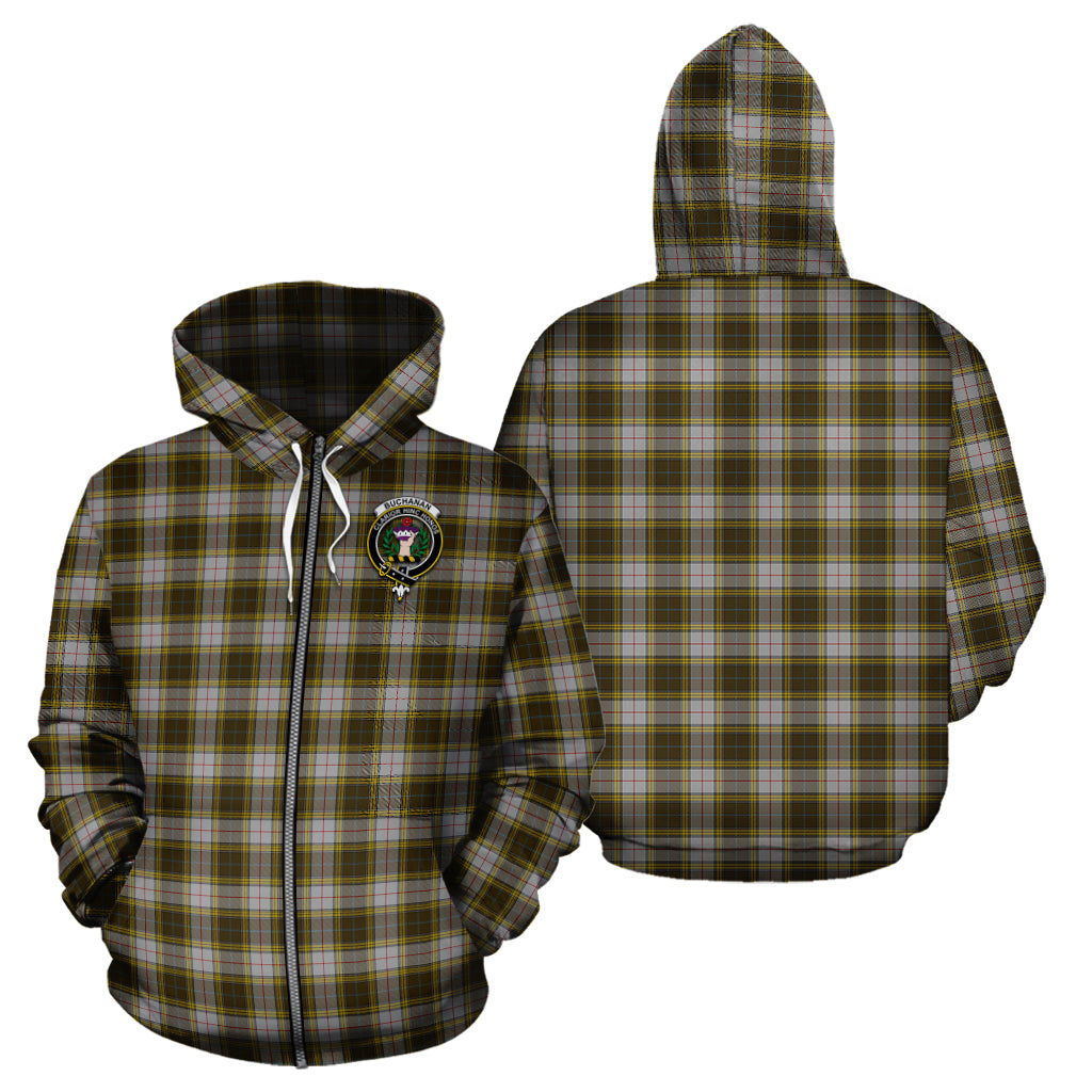 Buchanan Dress Tartan Hoodie with Family Crest - Tartanvibesclothing