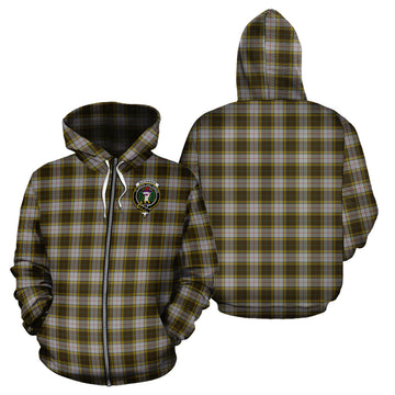 Buchanan Dress Tartan Hoodie with Family Crest