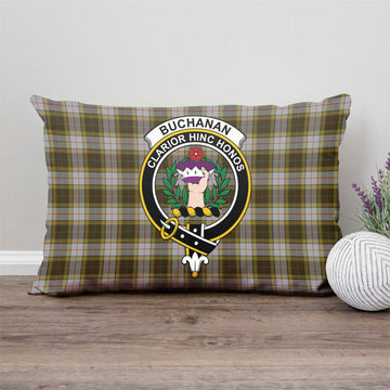 Buchanan Dress Tartan Pillow Cover with Family Crest