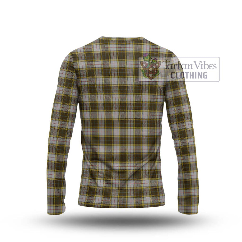 Buchanan Dress Tartan Long Sleeve T-Shirt with Family Crest DNA In Me Style - Tartanvibesclothing Shop