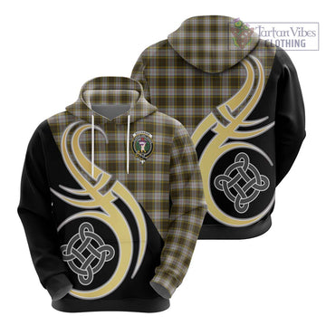 Buchanan Dress Tartan Hoodie with Family Crest and Celtic Symbol Style