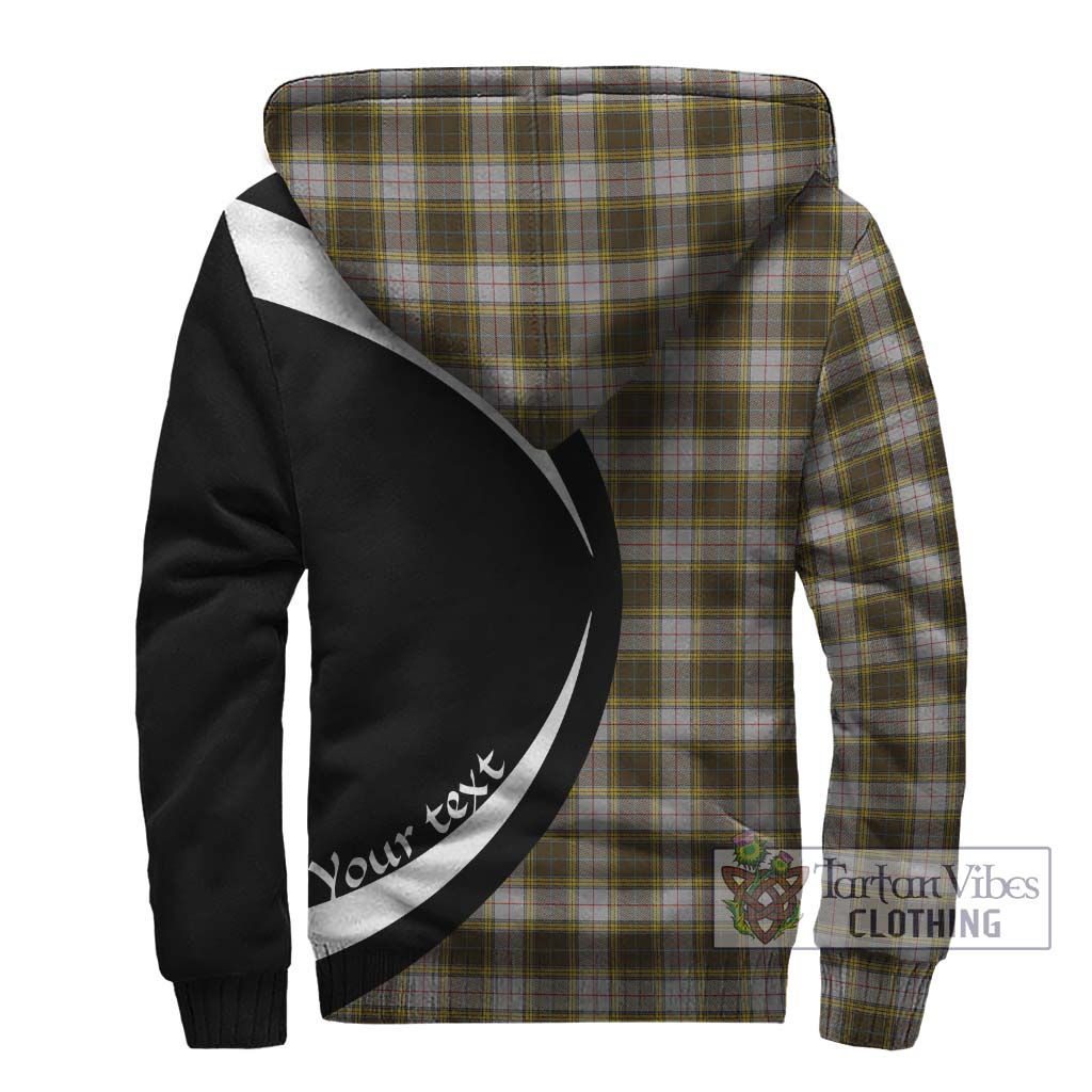 Buchanan Dress Tartan Sherpa Hoodie with Family Crest Circle Style - Tartan Vibes Clothing