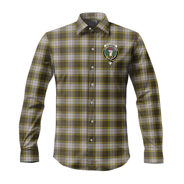 Buchanan Dress Tartan Long Sleeve Button Up Shirt with Family Crest