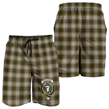 Buchanan Dress Tartan Mens Shorts with Family Crest