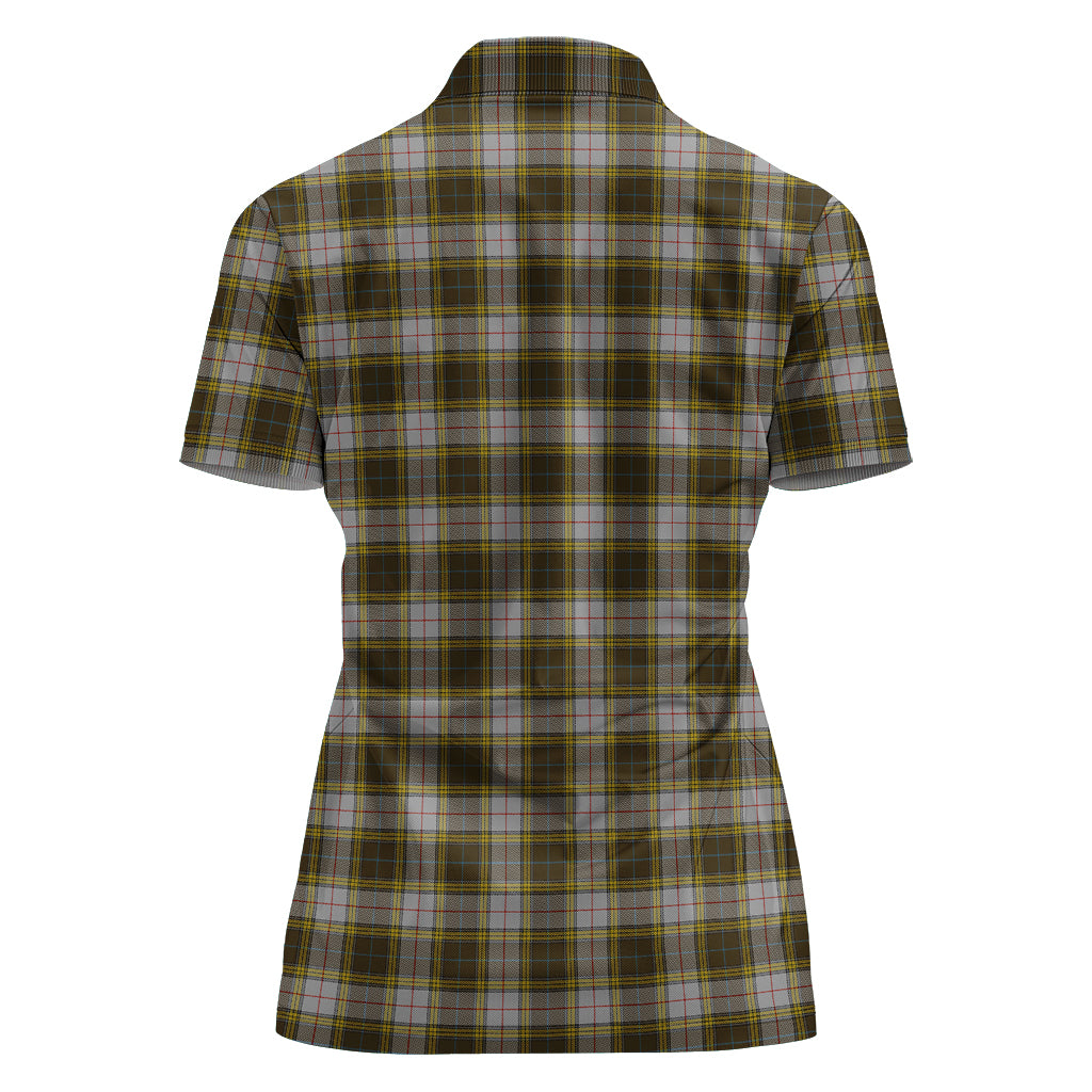 Buchanan Dress Tartan Polo Shirt with Family Crest For Women - Tartan Vibes Clothing