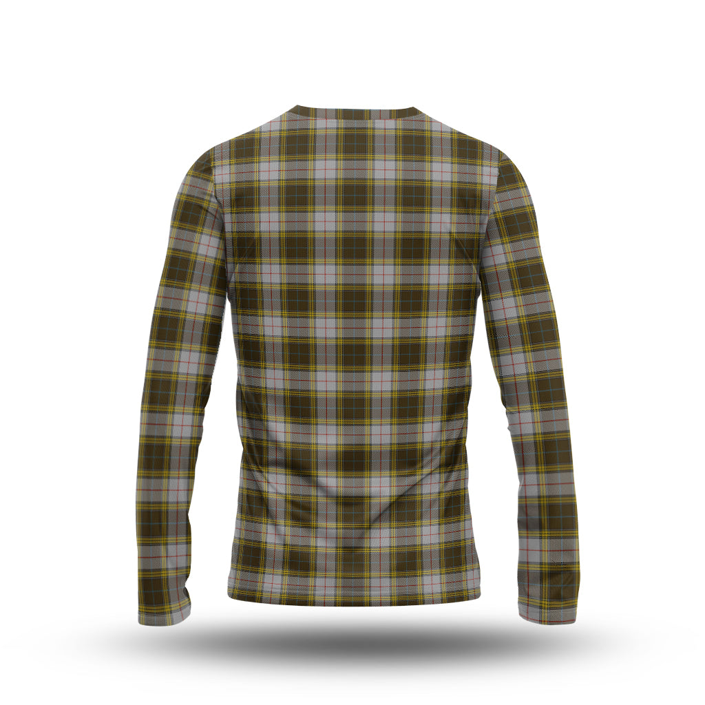 Buchanan Dress Tartan Long Sleeve T-Shirt with Family Crest - Tartanvibesclothing