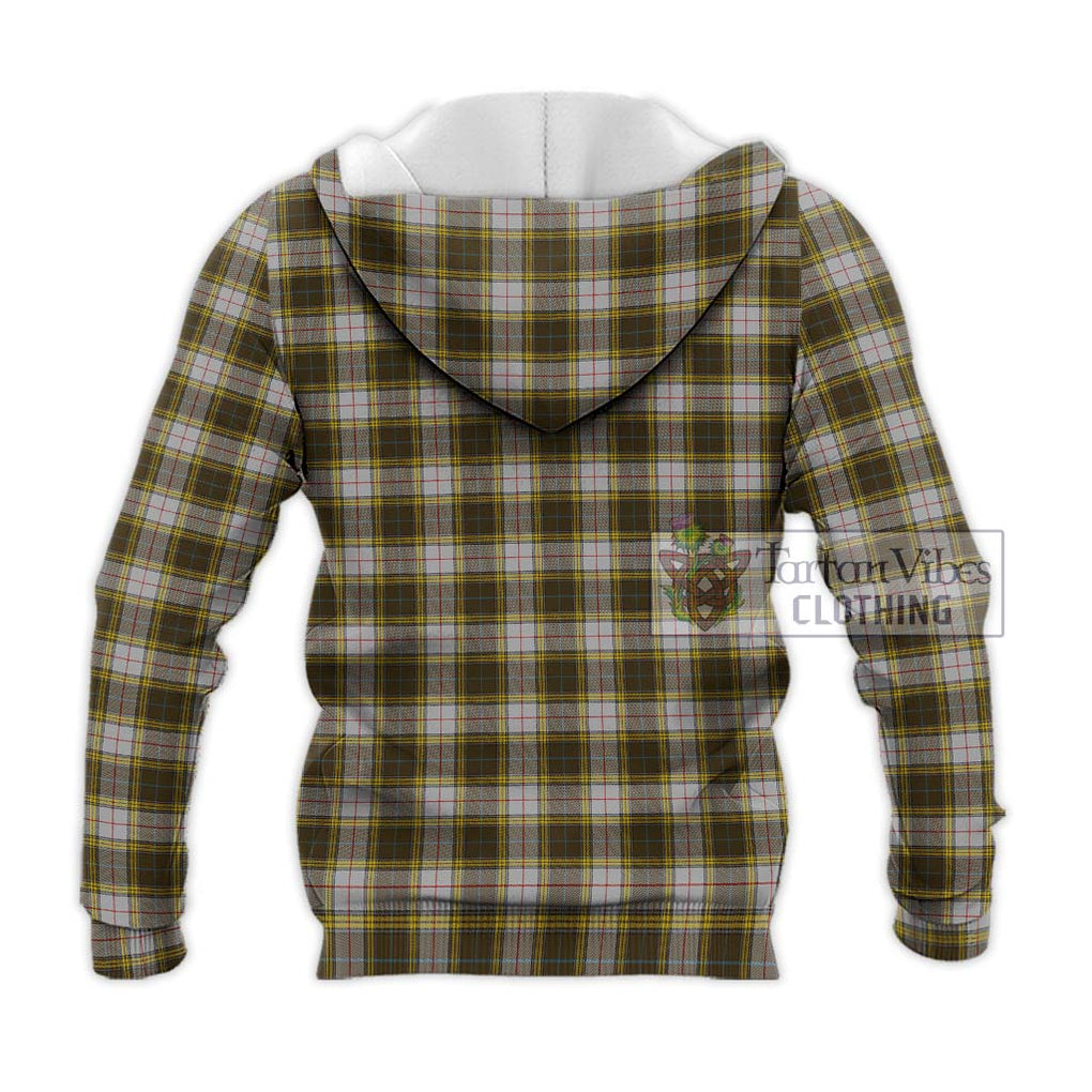 Buchanan Dress Tartan Knitted Hoodie with Family Crest DNA In Me Style - Tartanvibesclothing Shop