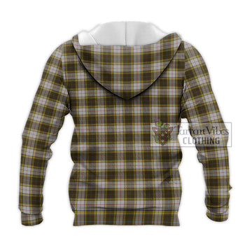 Buchanan Dress Tartan Knitted Hoodie with Family Crest DNA In Me Style