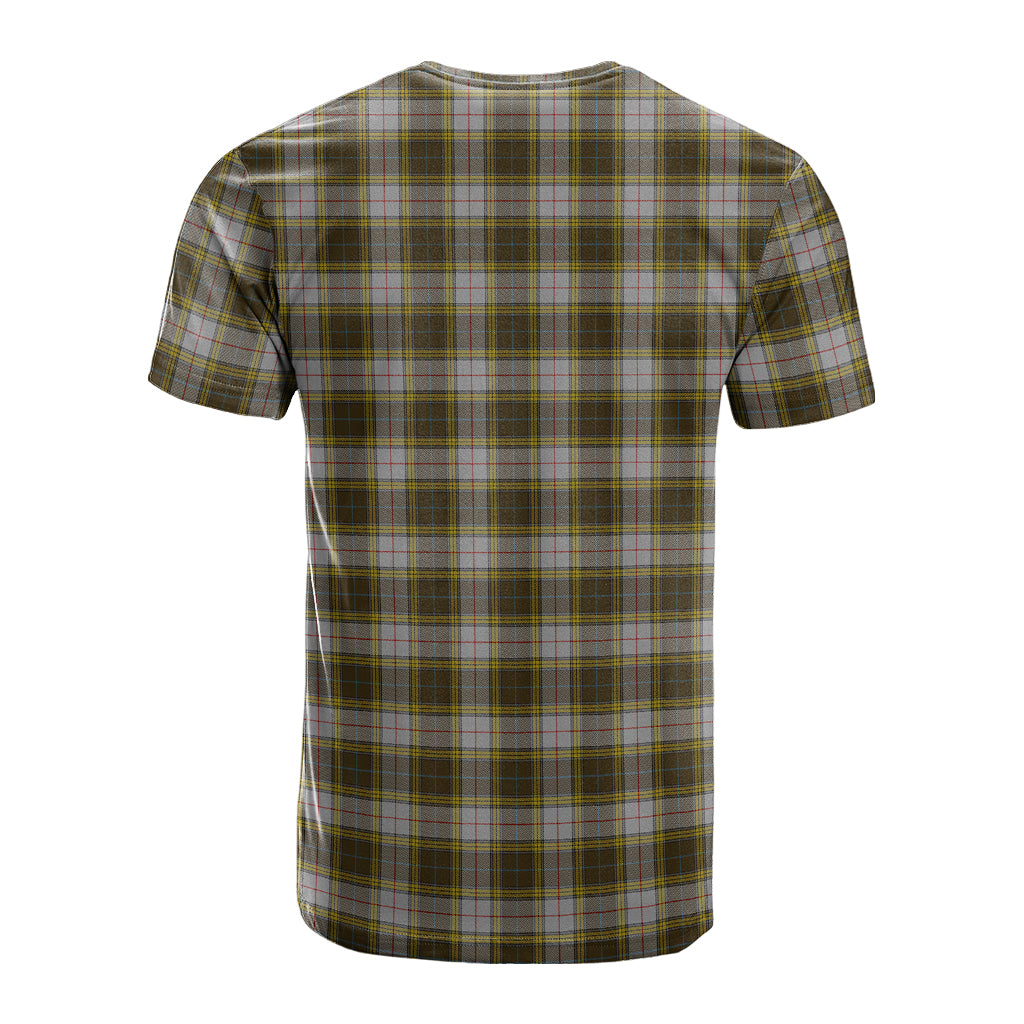 Buchanan Dress Tartan T-Shirt with Family Crest - Tartanvibesclothing