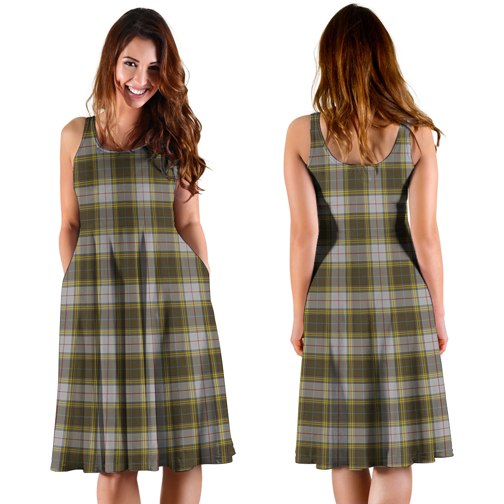 Buchanan Dress Tartan Sleeveless Midi Womens Dress - Tartanvibesclothing