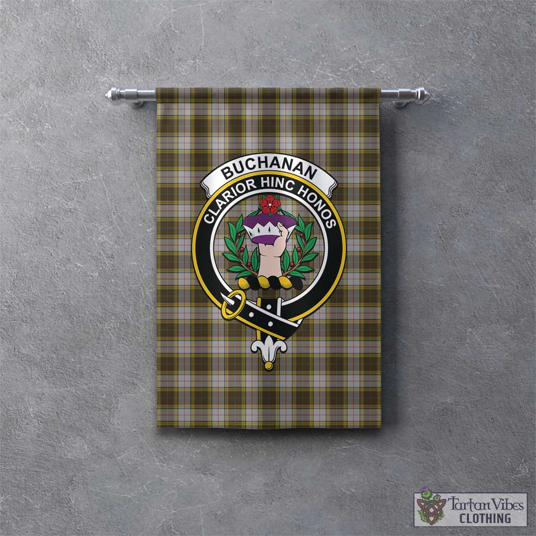 Tartan Vibes Clothing Buchanan Dress Tartan Gonfalon, Tartan Banner with Family Crest