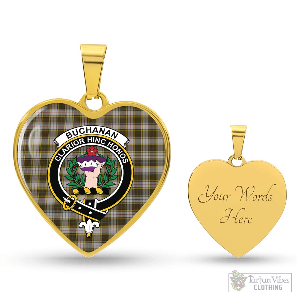 Tartan Vibes Clothing Buchanan Dress Tartan Heart Necklace with Family Crest