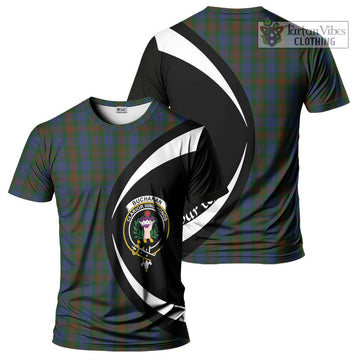 Buchanan Hunting Tartan T-Shirt with Family Crest Circle Style