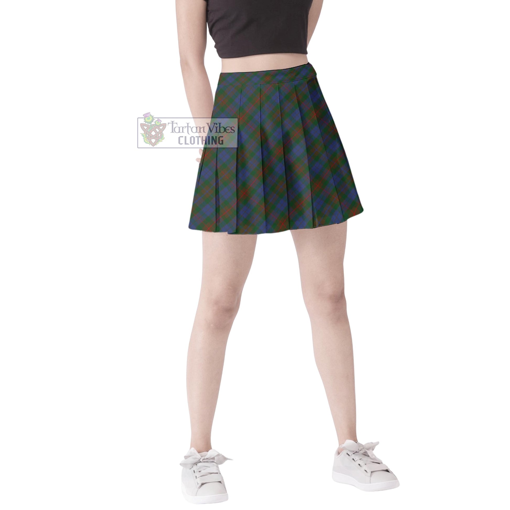 Tartan Vibes Clothing Buchanan Hunting Tartan Women's Plated Mini Skirt