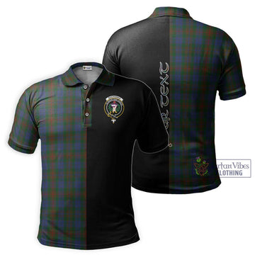 Buchanan Hunting Tartan Polo Shirt with Family Crest and Half Of Me Style