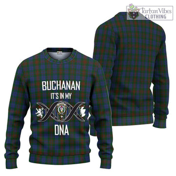 Buchanan Hunting Tartan Ugly Sweater with Family Crest DNA In Me Style