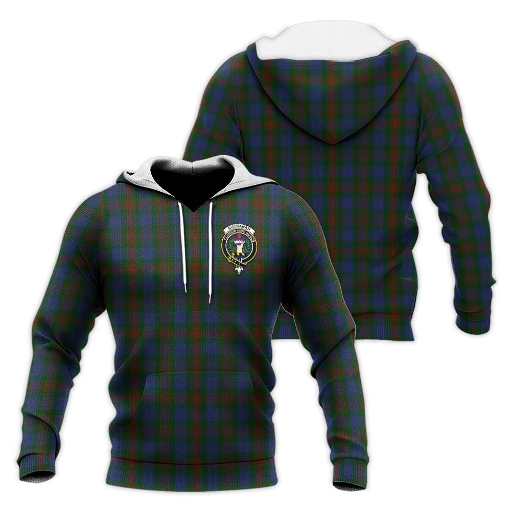 Buchanan Hunting Tartan Knitted Hoodie with Family Crest Unisex Knitted Hoodie - Tartanvibesclothing