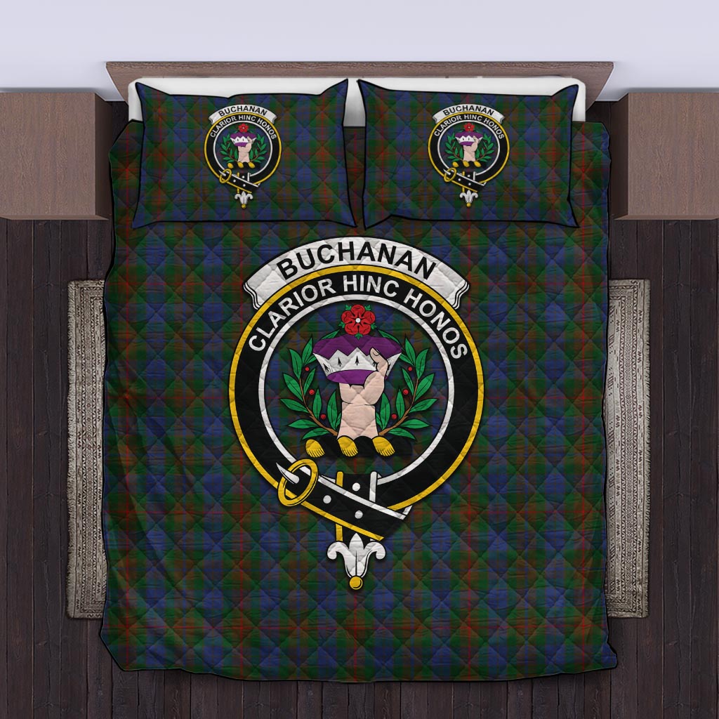 Buchanan Hunting Tartan Quilt Bed Set with Family Crest Twin - Tartan Vibes Clothing