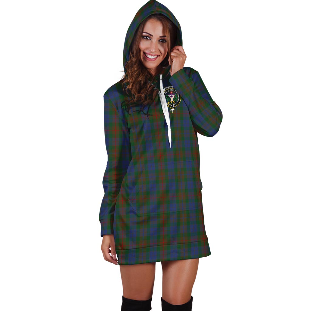 Buchanan Hunting Tartan Hoodie Dress with Family Crest - Tartan Vibes Clothing