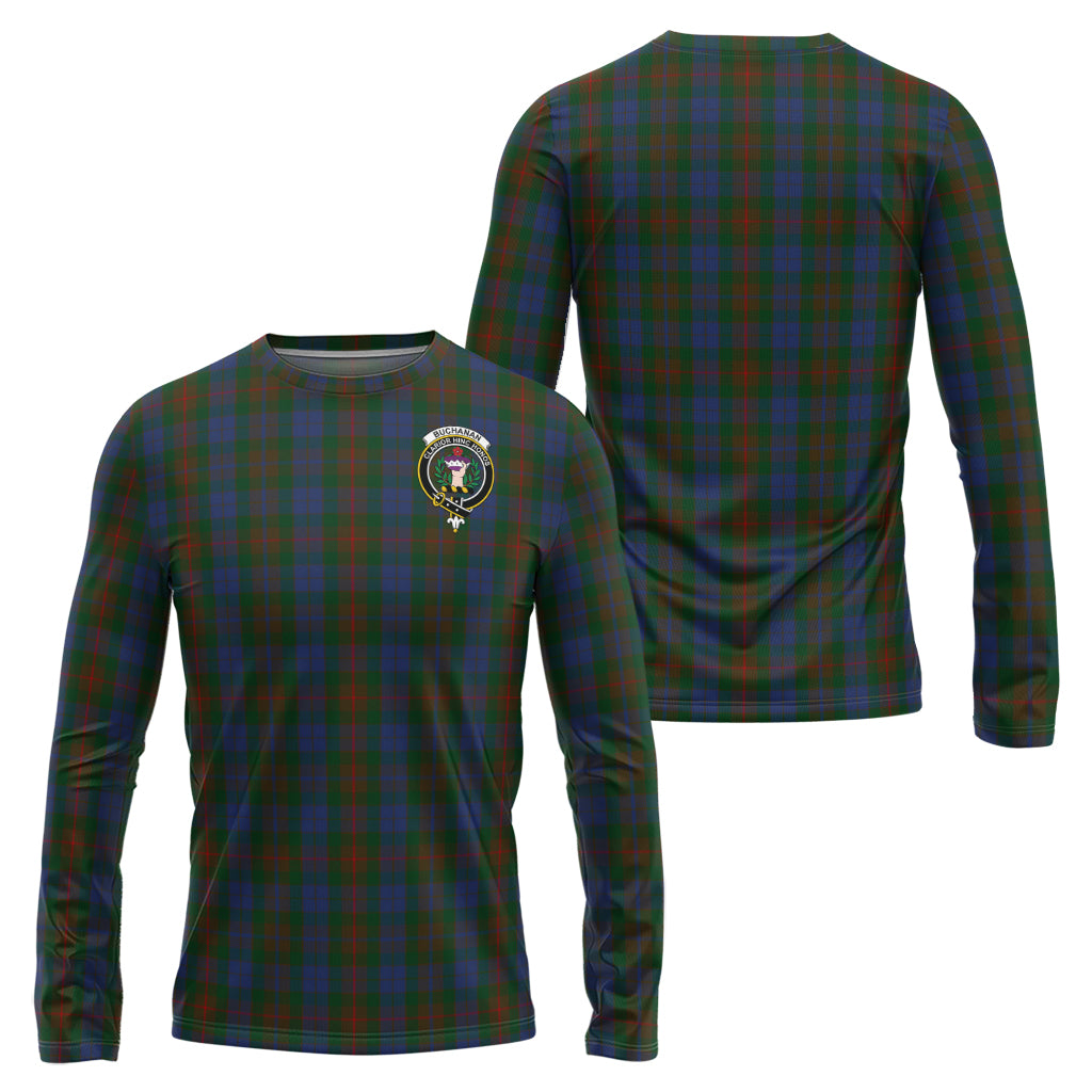 Buchanan Hunting Tartan Long Sleeve T-Shirt with Family Crest Unisex - Tartanvibesclothing