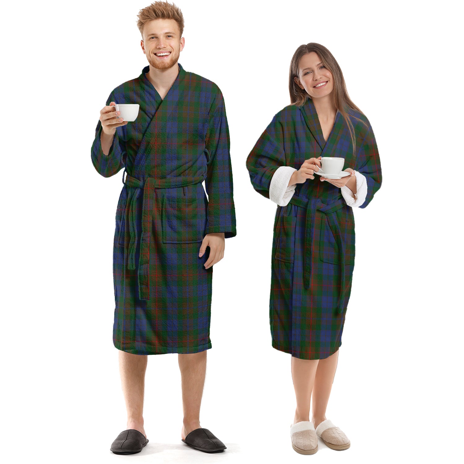 Buchanan Hunting Tartan Bathrobe Unisex S - Tartan Vibes Clothing