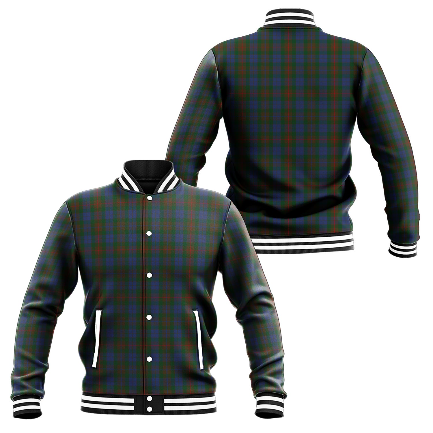 Buchanan Hunting Tartan Baseball Jacket Unisex - Tartan Vibes Clothing