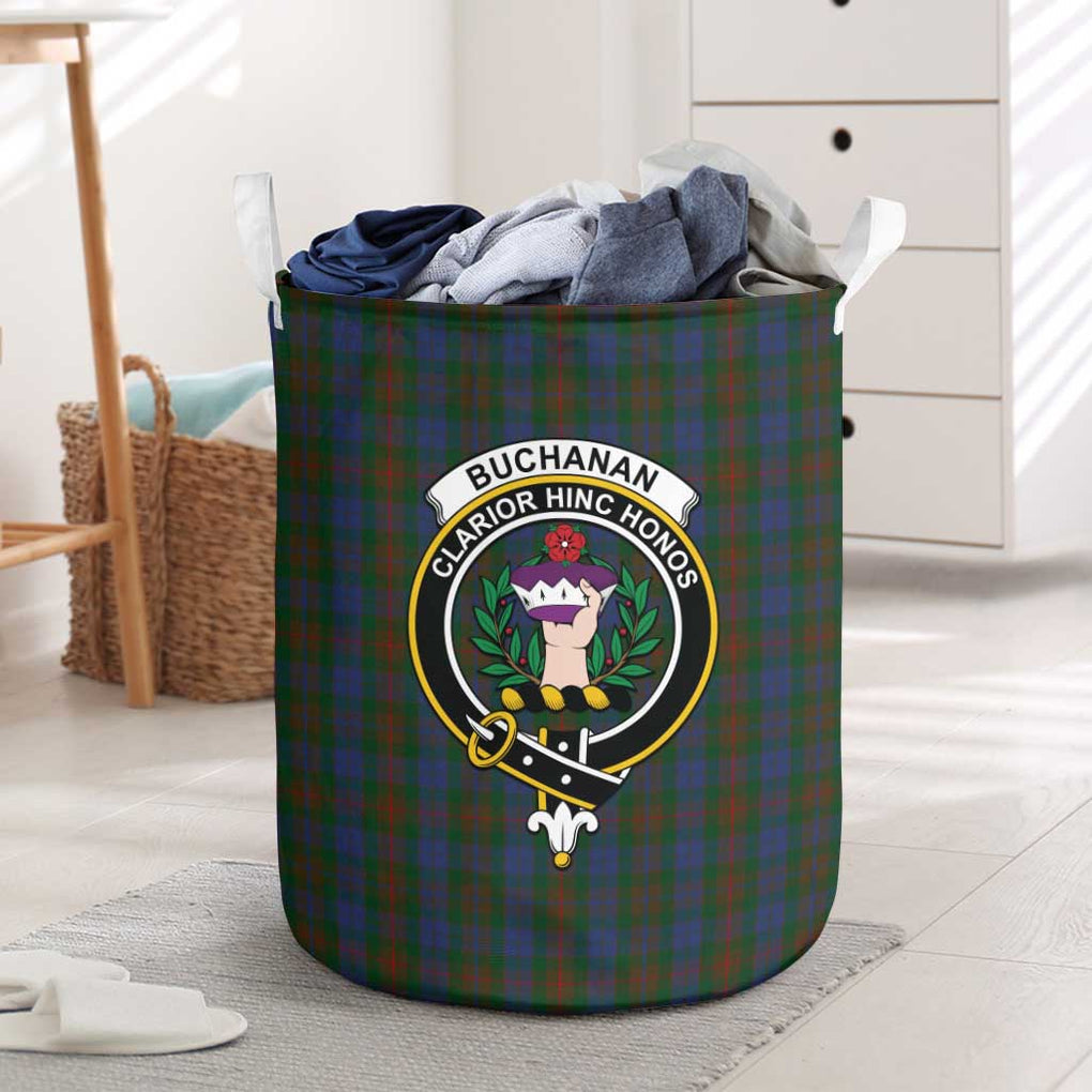 Buchanan Hunting Tartan Laundry Basket with Family Crest One Size - Tartanvibesclothing Shop