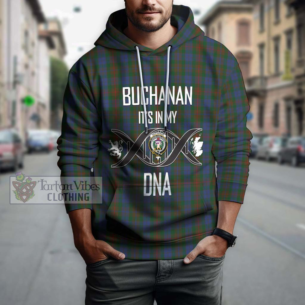 Buchanan Hunting Tartan Hoodie with Family Crest DNA In Me Style Pullover Hoodie - Tartanvibesclothing Shop