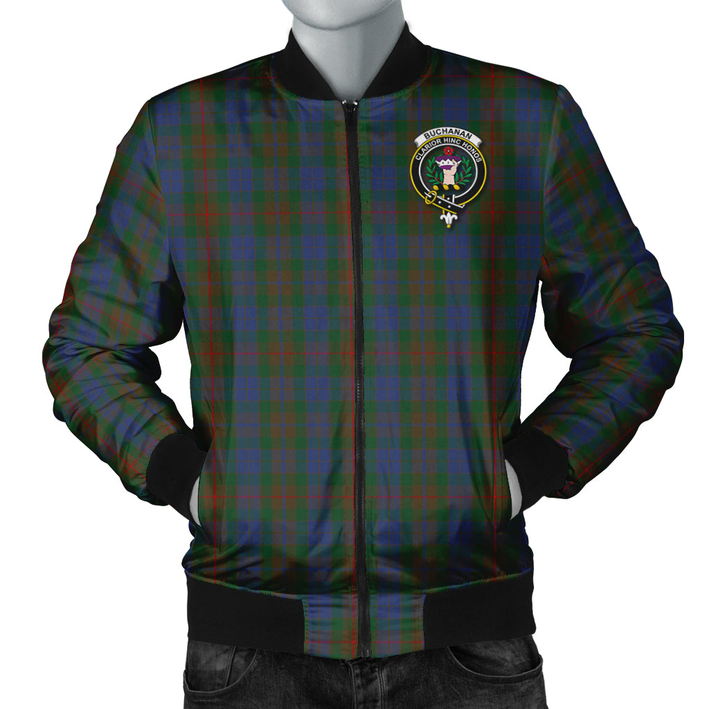 Buchanan Hunting Tartan Bomber Jacket with Family Crest Unisex - Tartanvibesclothing