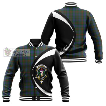 Buchanan Hunting Tartan Baseball Jacket with Family Crest Circle Style