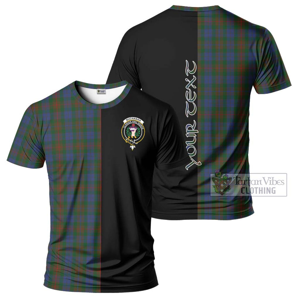 Buchanan Hunting Tartan T-Shirt with Family Crest and Half Of Me Style Kid's Shirt - Tartanvibesclothing Shop