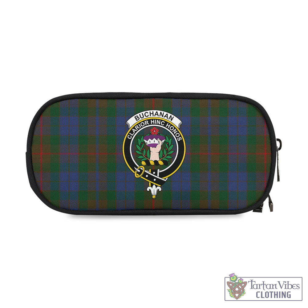 Tartan Vibes Clothing Buchanan Hunting Tartan Pen and Pencil Case with Family Crest