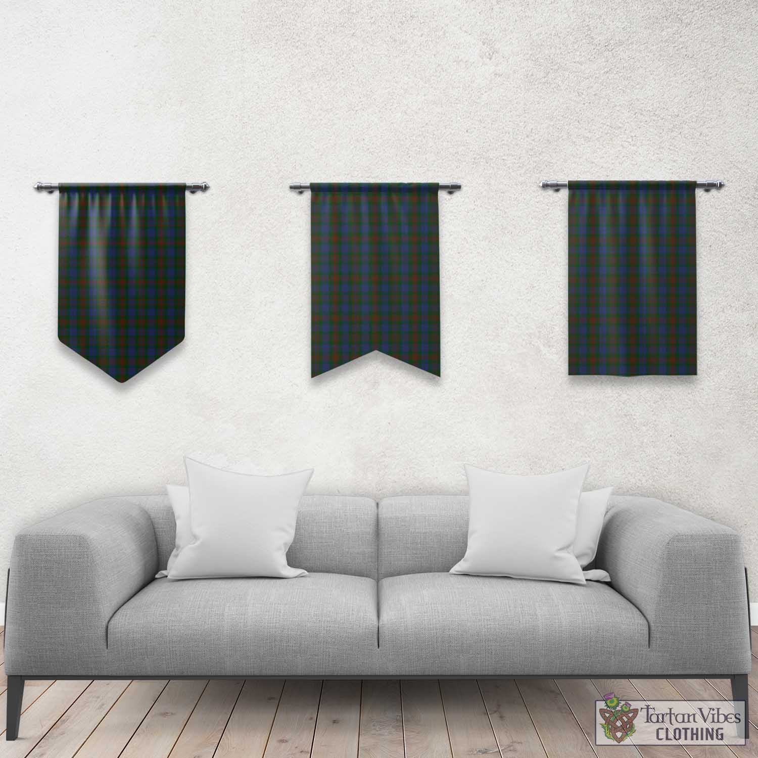 Tartan Vibes Clothing Buchanan Hunting Tartan Gonfalon, Tartan Banner