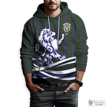 Buchanan Hunting Tartan Hoodie with Alba Gu Brath Regal Lion Emblem