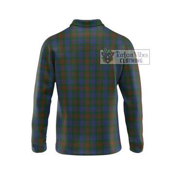 Buchanan Hunting Tartan Long Sleeve Polo Shirt with Family Crest DNA In Me Style