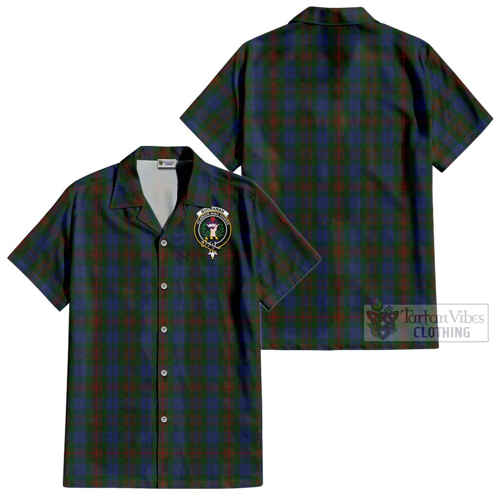 Buchanan Hunting Tartan Cotton Hawaiian Shirt with Family Crest Kid - Tartan Vibes Clothing