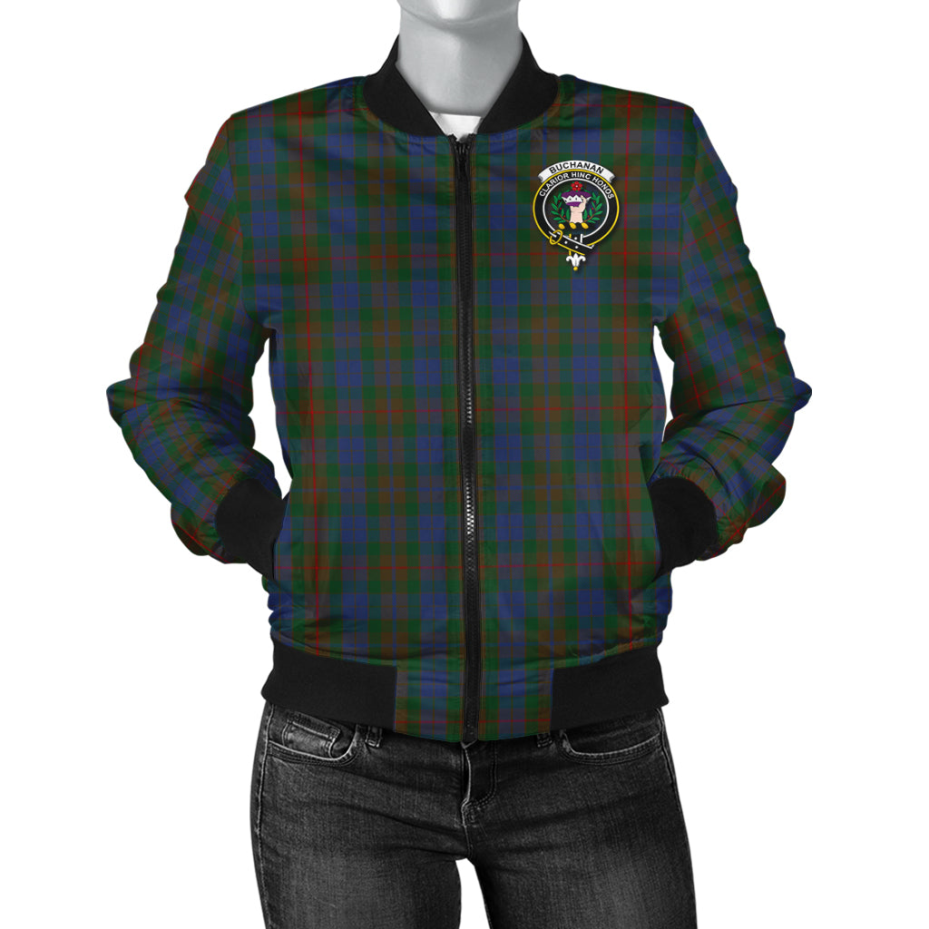 Buchanan Hunting Tartan Bomber Jacket with Family Crest - Tartanvibesclothing