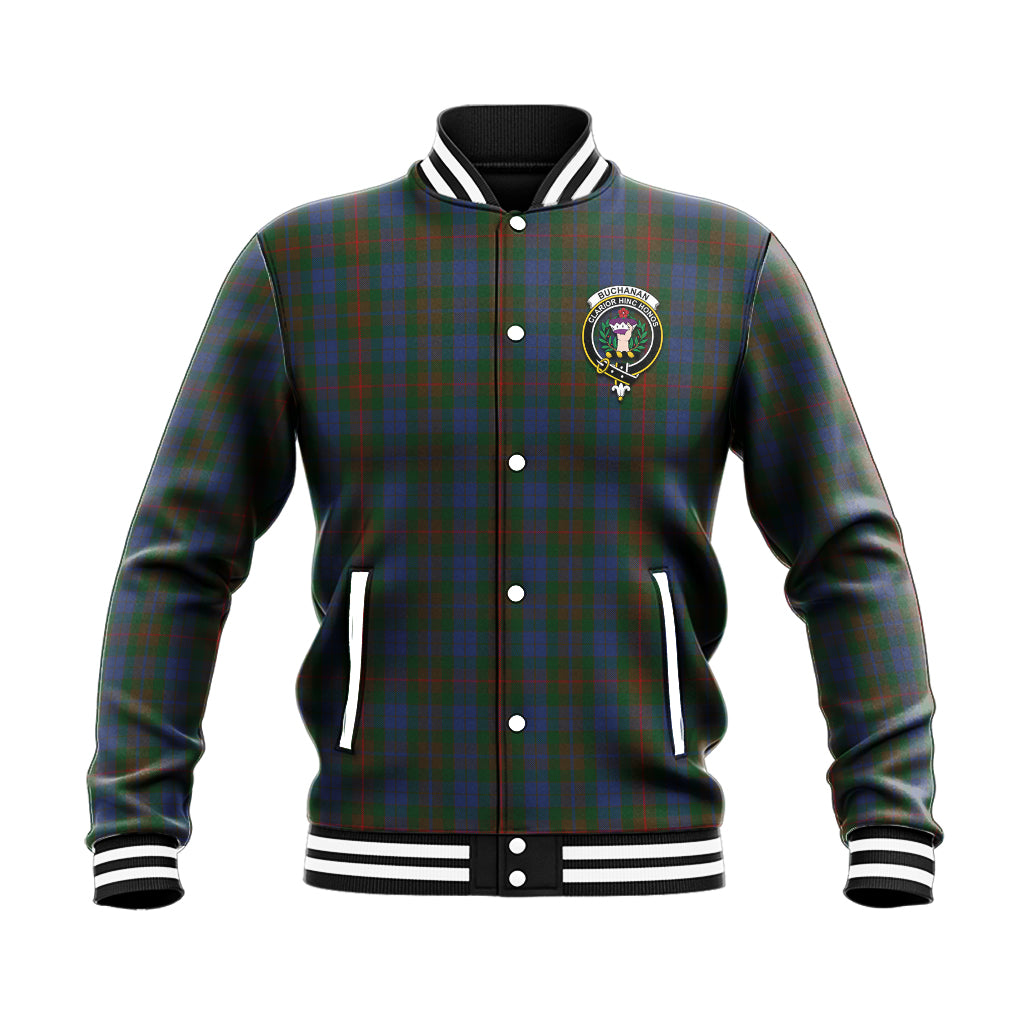 Buchanan Hunting Tartan Baseball Jacket with Family Crest - Tartan Vibes Clothing