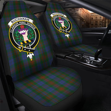 Buchanan Hunting Tartan Car Seat Cover with Family Crest