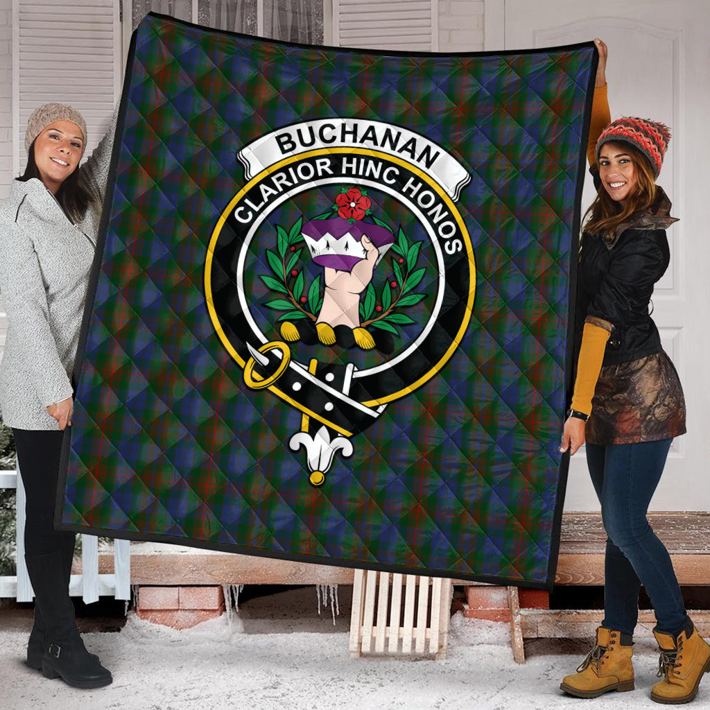 Buchanan Hunting Tartan Quilt with Family Crest - Tartanvibesclothing