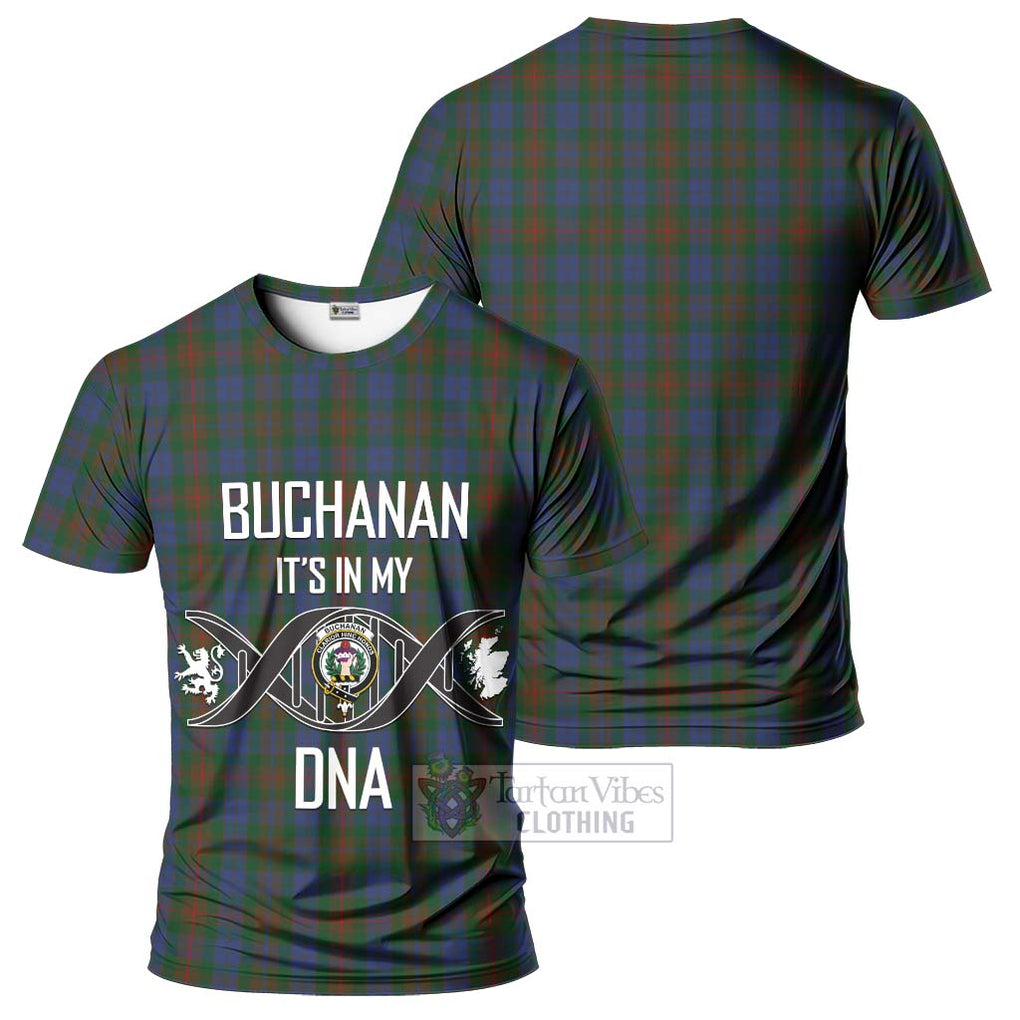 Buchanan Hunting Tartan T-Shirt with Family Crest DNA In Me Style - Tartan Vibes Clothing